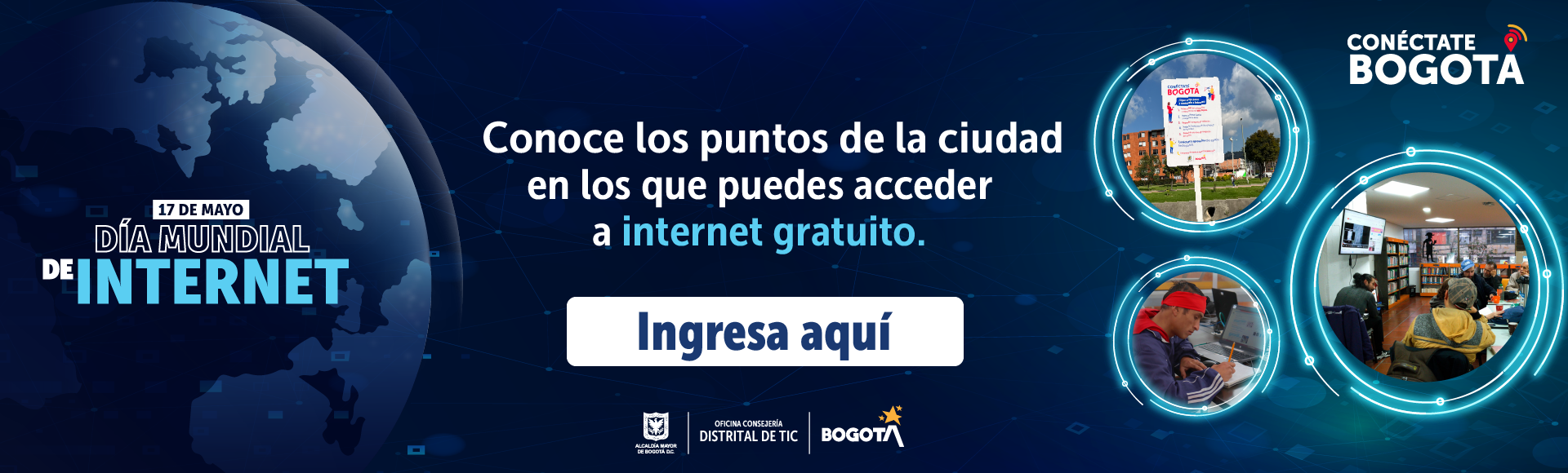 Banner día mundial del internet