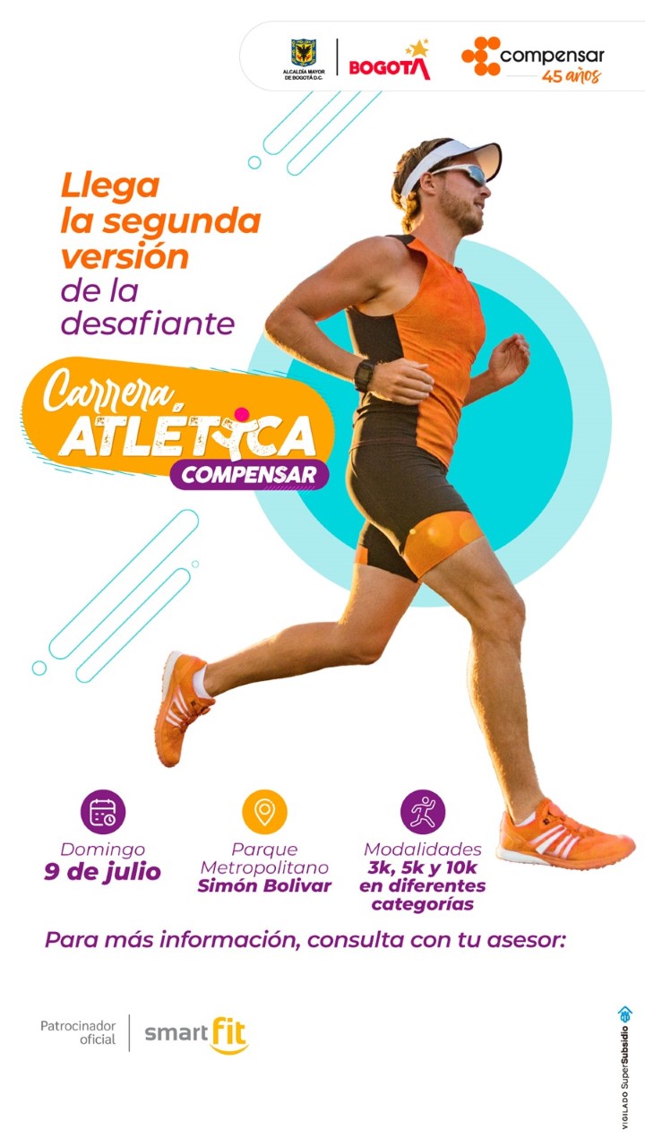 ¡Ya llega! la segunda versión de la Carrera Atlética Compensar