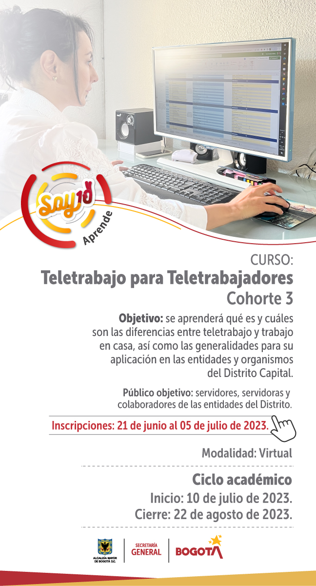 El curso se desarrollará en modalidad virtual del 10 de julio al 22 de agosto y tiene una duración de 30 horas. Las inscripciones estarán abiertas hasta el 5 de julio de 2023.