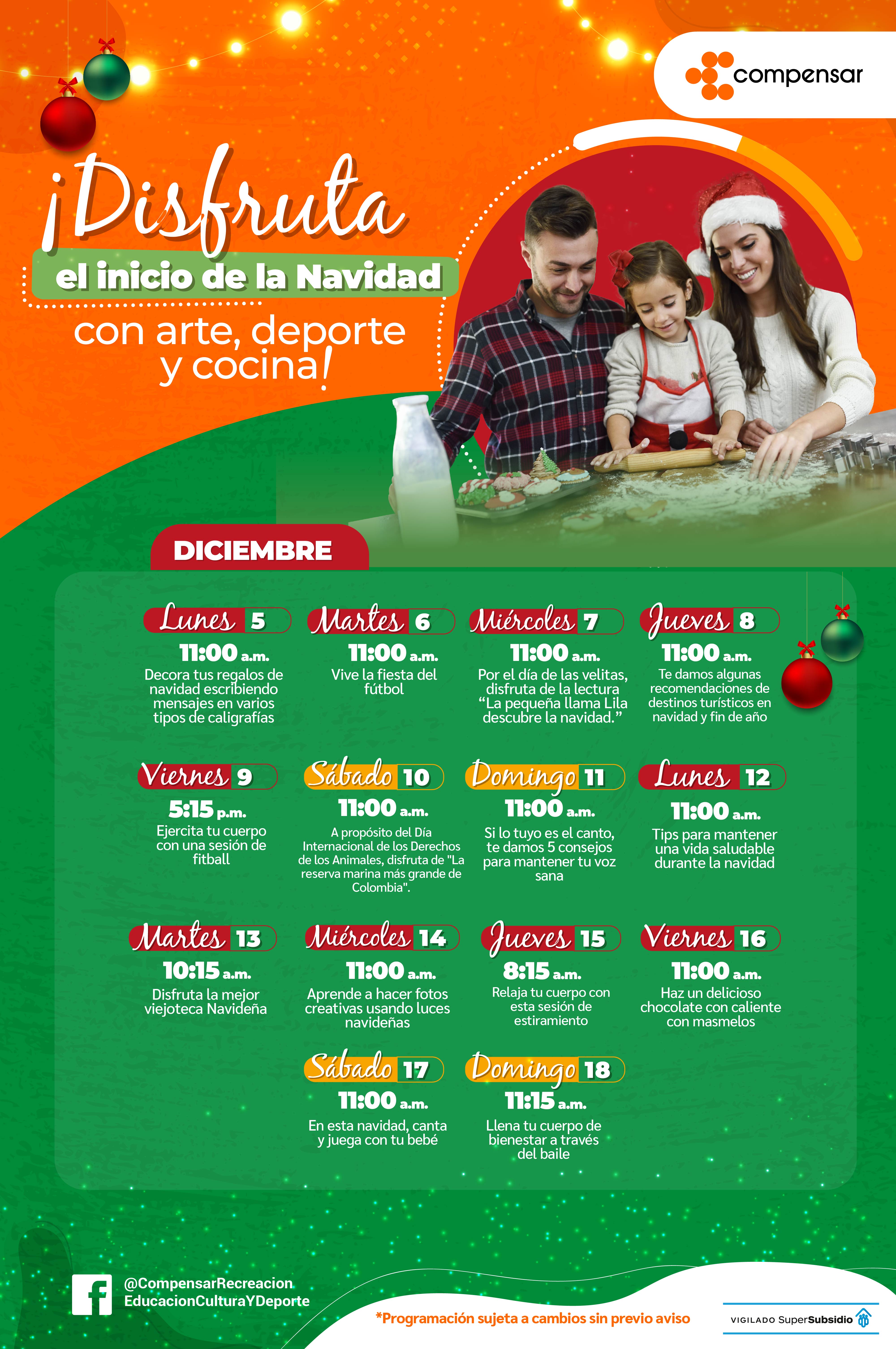 En diciembre, conéctate con Compensar, diviértete y aprende