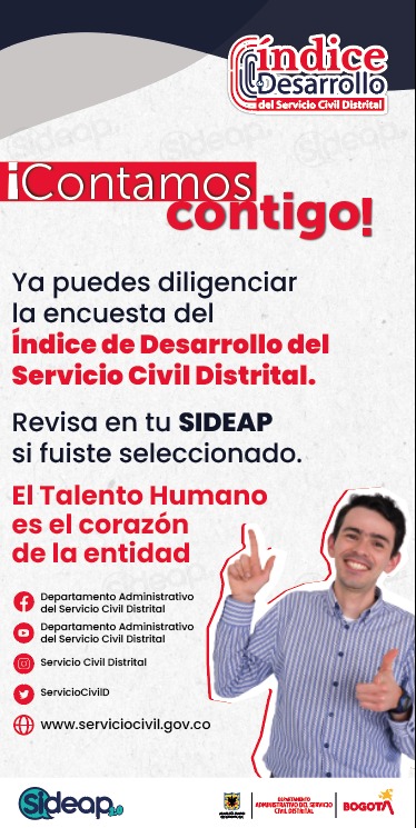 Participa en la encuesta del Índice de Desarrollo Civil Distrital del DASCD