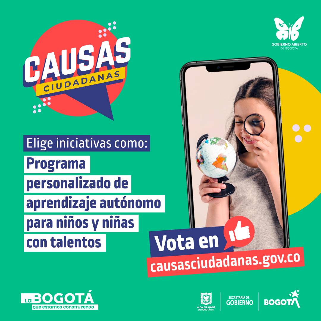 Causas ciudadanas. Elige iniciativas como programa personalizado de aprendizaje