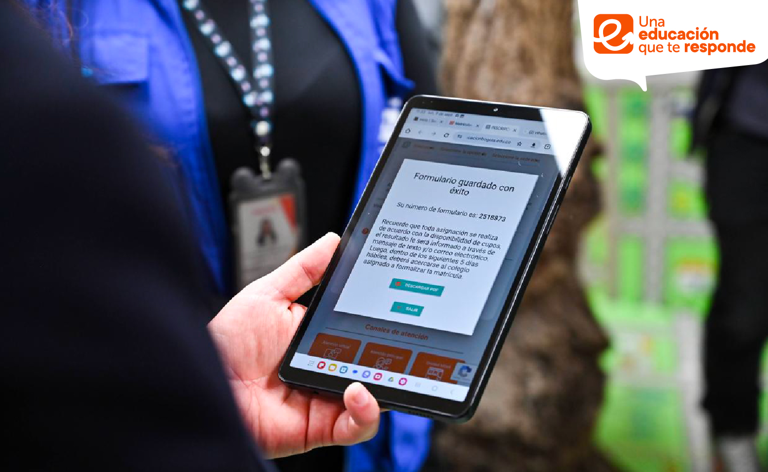 Tablet en matriculas